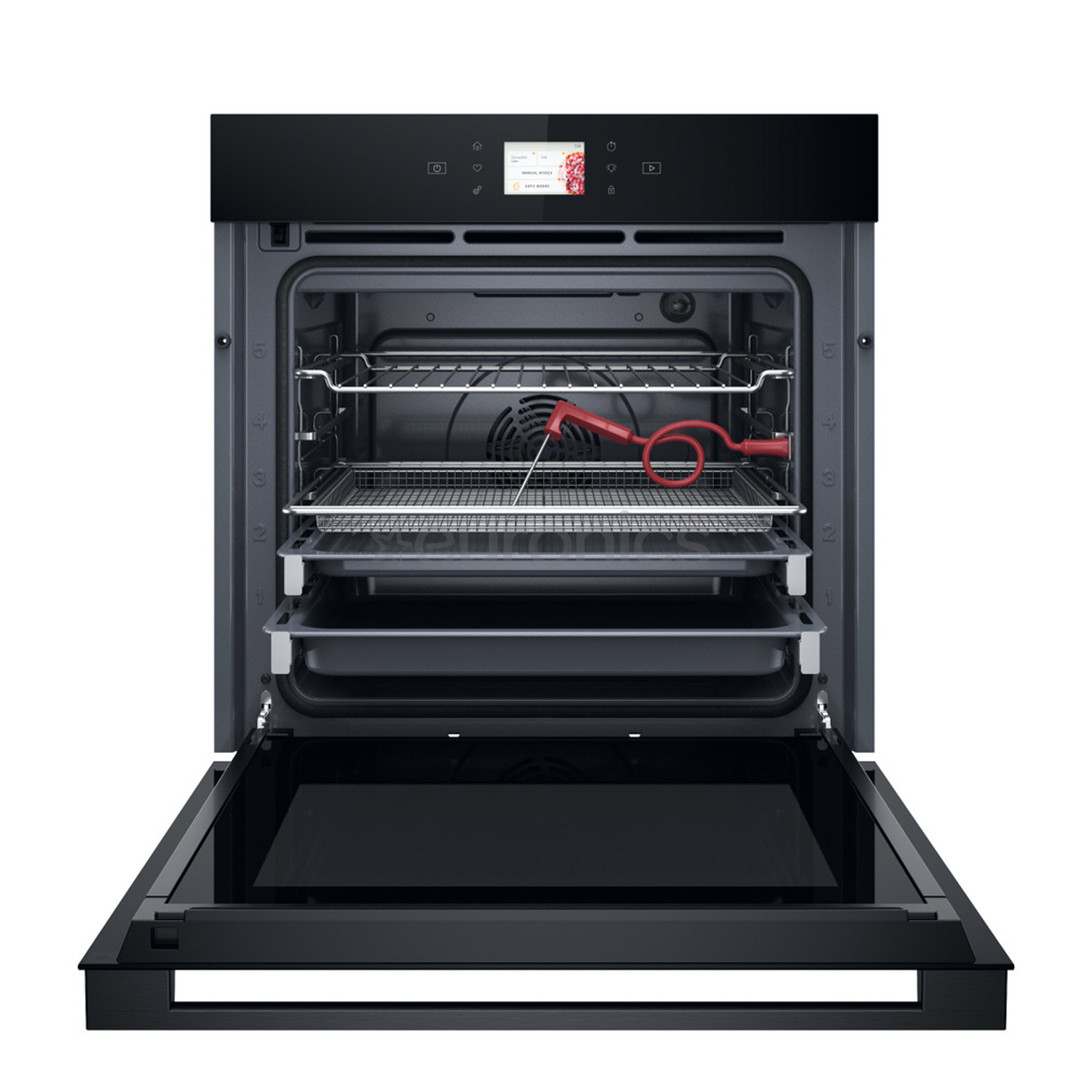 Whirlpool, 73 L, pyrolytic cleaning, black - Built-in oven