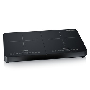 Severin, 3400 W, black - Double induction hob