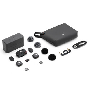 DJI Mic 3 (2 TX + 1 RX + Charging Case), gray - Wireless microphone
