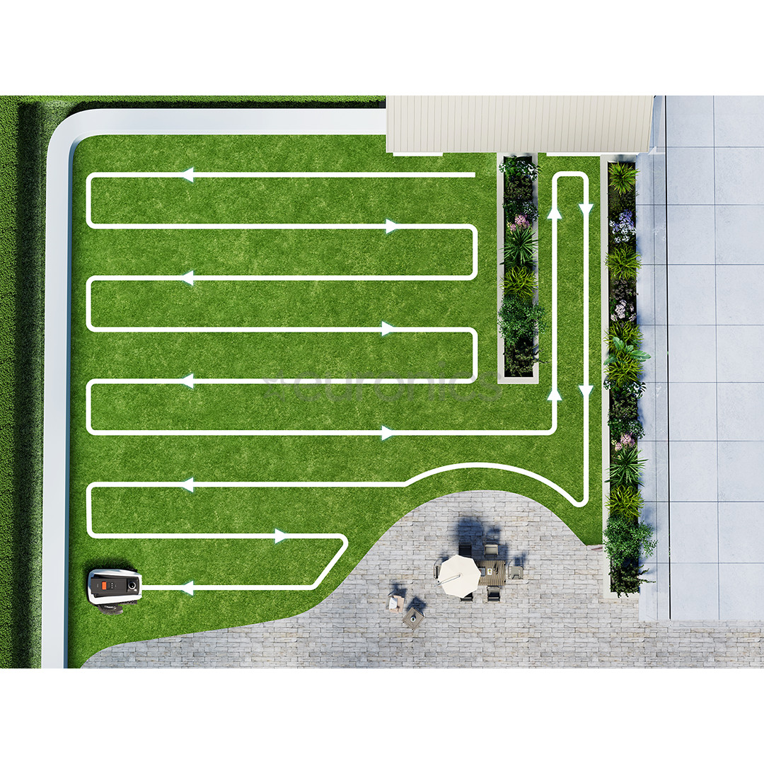 Ecovacs GOAT O1200 LiDAR PRO, white/black - Perimeter-wire-free robotic lawn mower + care kit