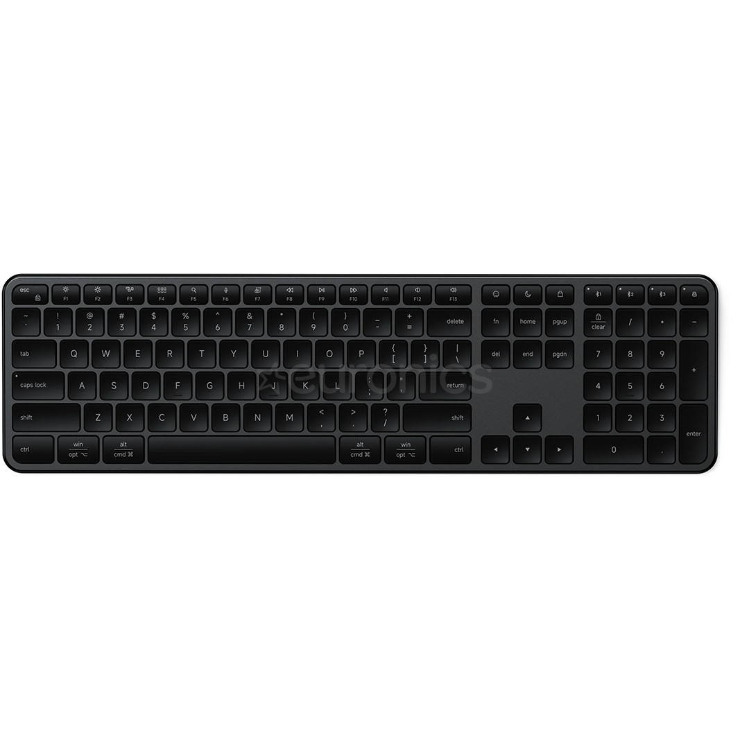 Satechi Slim EX3, US, melna - Bezvadu tastatūra