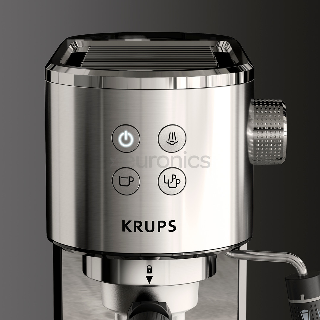 Krups Virtuoso + Pump, stainless steel/black - Espresso machine