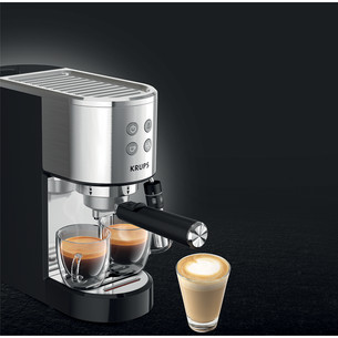 Krups Virtuoso + Pump, stainless steel/black - Espresso machine