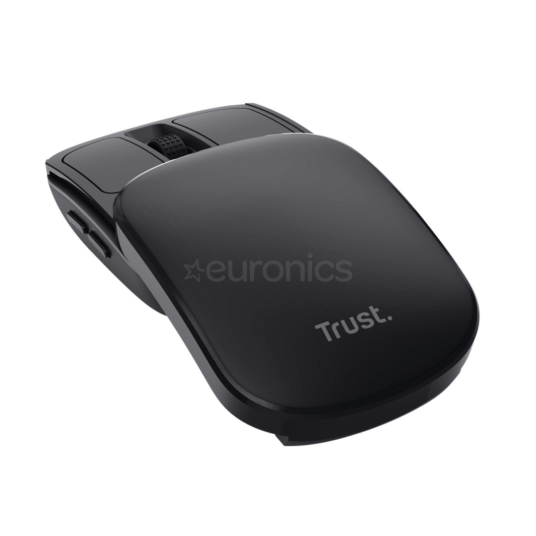 Trust Zylo Foldable Pocket Mouse, melna - Bezvadu datorpele