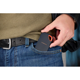 SanDisk Extreme Portable SSD V3, 2 TB, pelēka/sarkana - Ārējais SSD cietais disks