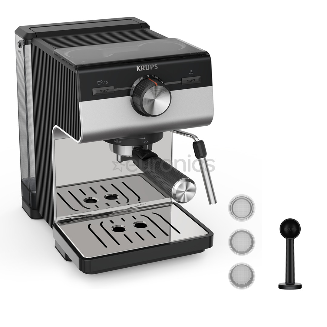 Krups Authentic+ C90, black/stainless steel - Espresso machine