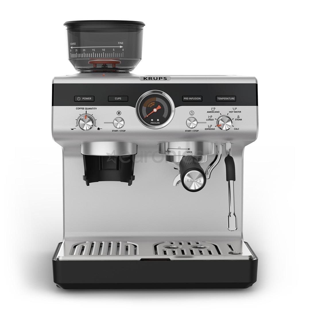 Krups Precision+, pelēka/melna - Kafijas automāts