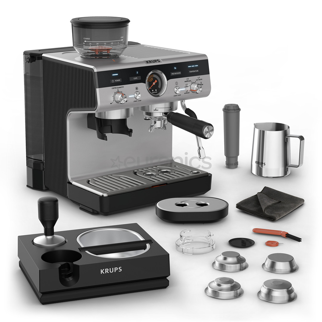 Krups Precision+, pelēka/melna - Kafijas automāts
