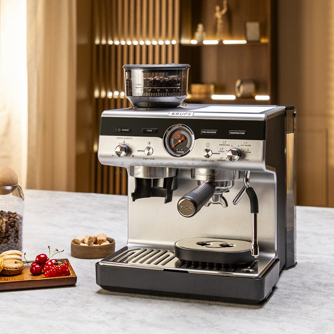 Krups Precision+, pelēka/melna - Kafijas automāts