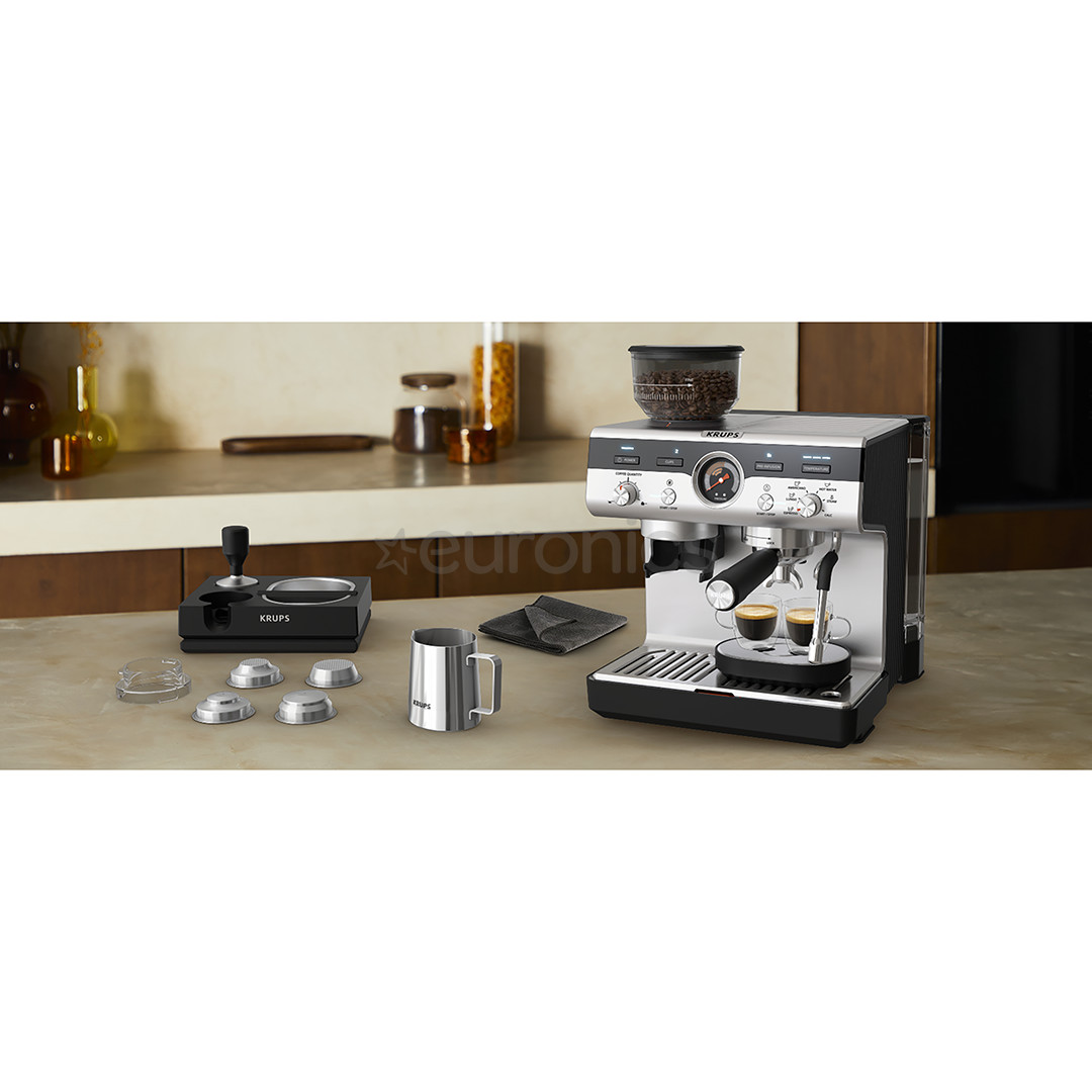 Krups Precision+, pelēka/melna - Kafijas automāts