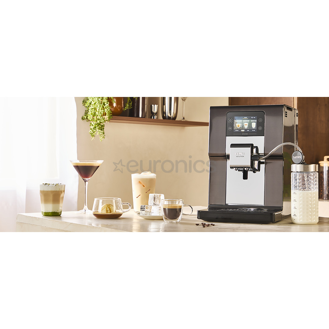Krups Intuition Experience Hot & Cold, tumši pelēka - Kafijas automāts