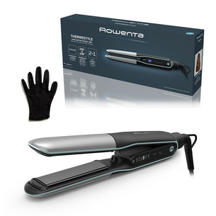 Rowenta Thermostyle 2-in-1, melna/pelēka - Matu taisnotājs