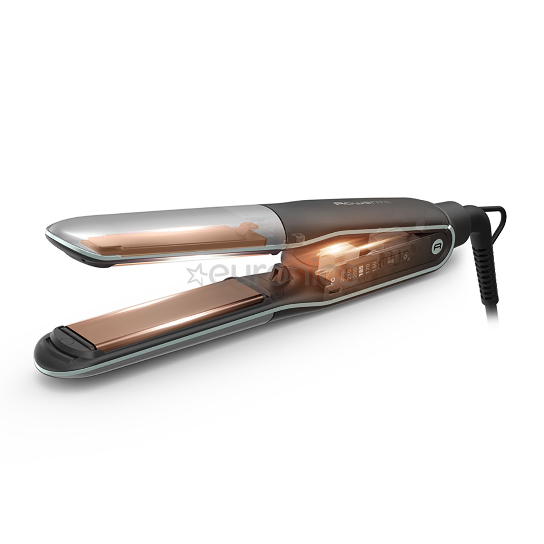 Rowenta Thermostyle 2-in-1, melna/pelēka - Matu taisnotājs