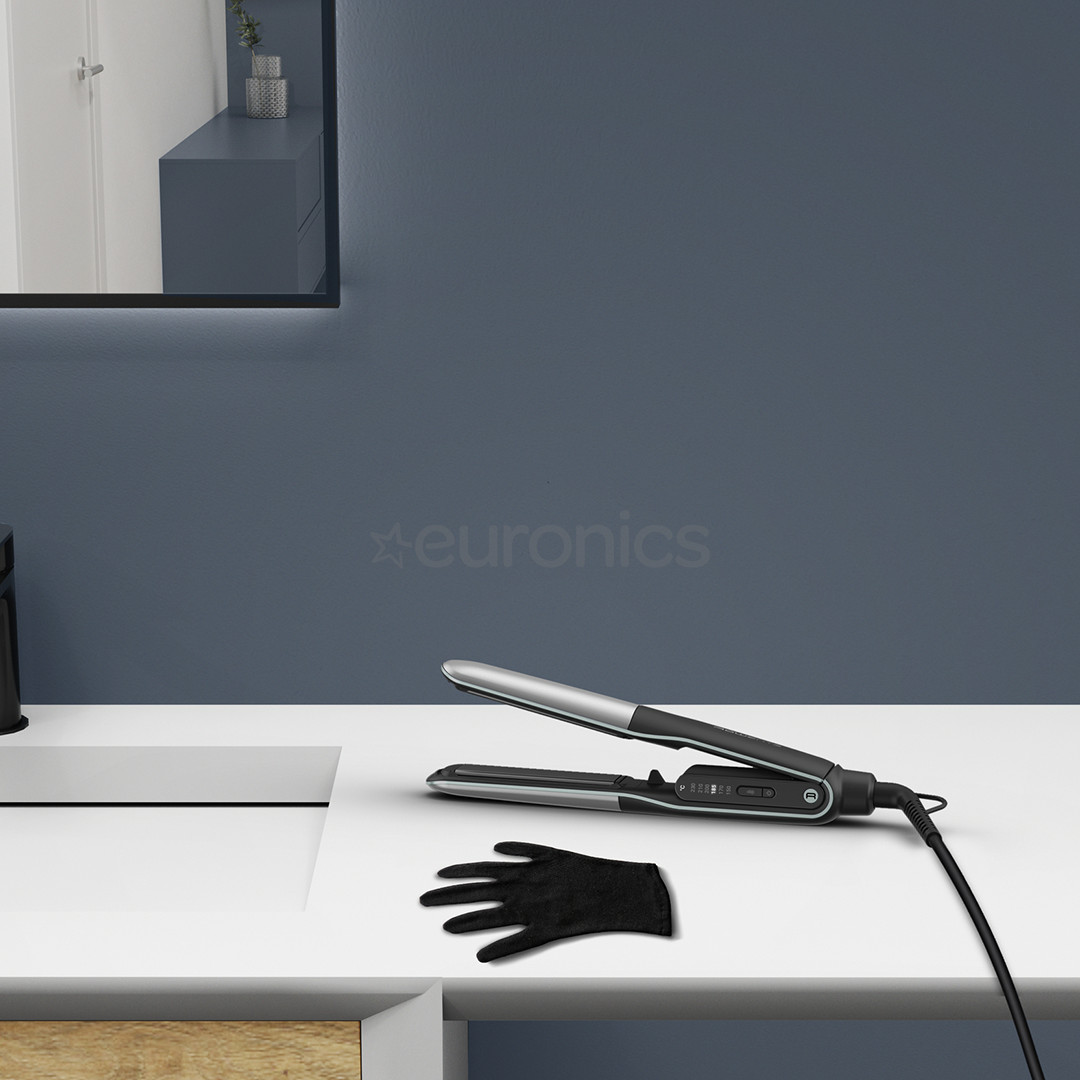 Rowenta Thermostyle 2-in-1, melna/pelēka - Matu taisnotājs