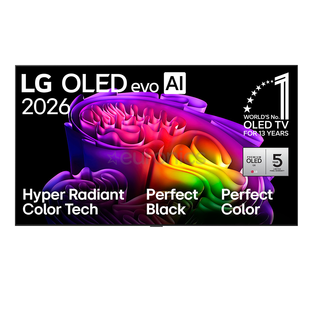 LG OLED evo AI G6, 77'', 4K UHD, OLED, melna - Televizors
