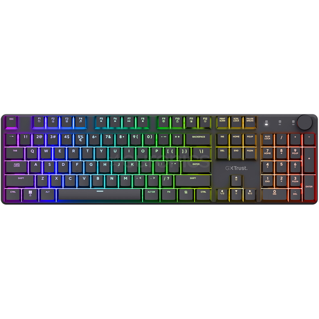 Trust GXT 868 Torix, US, black - Wireless keyboard
