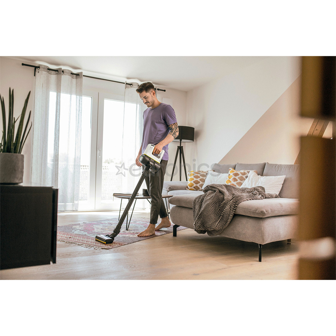 Kärcher VC 4 Cordless myHome, melna/balta - Bezvadu putekļu sūcējs