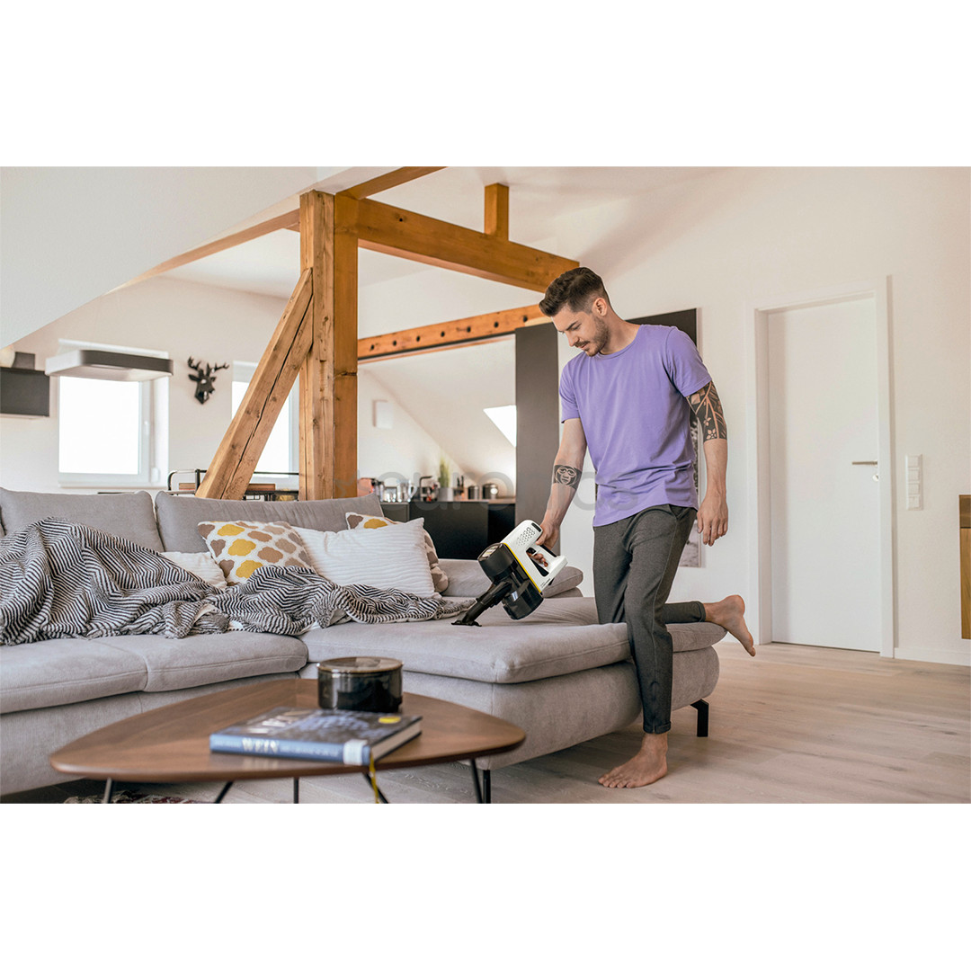 Kärcher VC 4 Cordless myHome, melna/balta - Bezvadu putekļu sūcējs