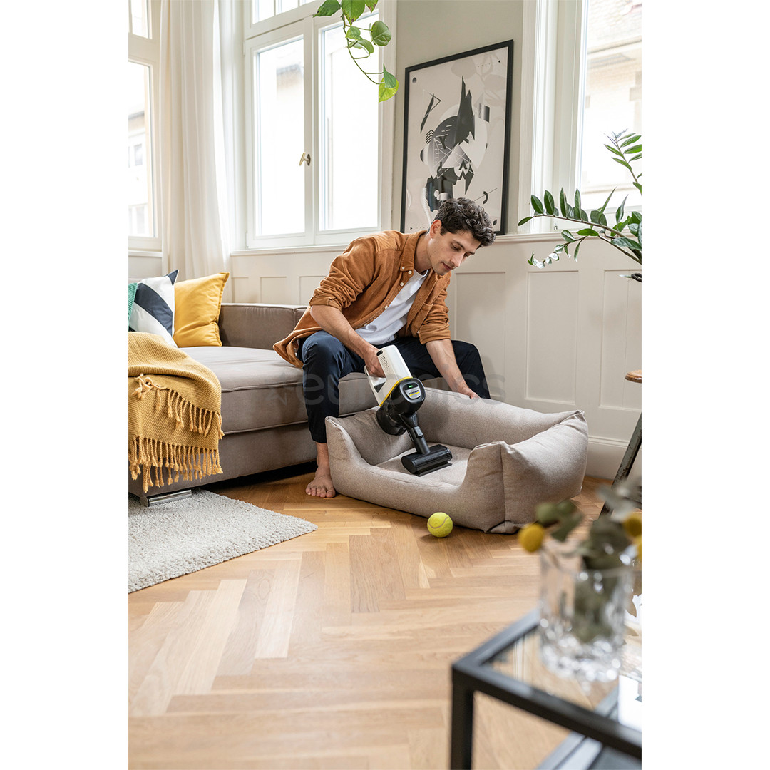 Kärcher VC 4 Cordless myHome Pet, melna/balta - Bezvadu putekļu sūcējs