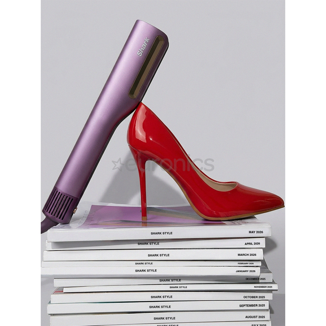 Shark SilkiPro, Plum Satin, lillā - Matu taisnotājs ar žāvēšanas funkciju