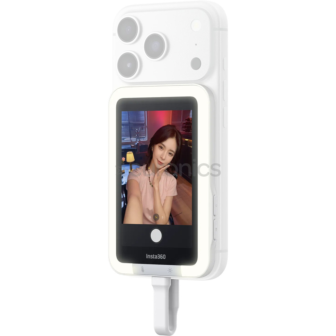 Insta360 Snap Selfie Screen with Light, white/gray - Smartphone accessory