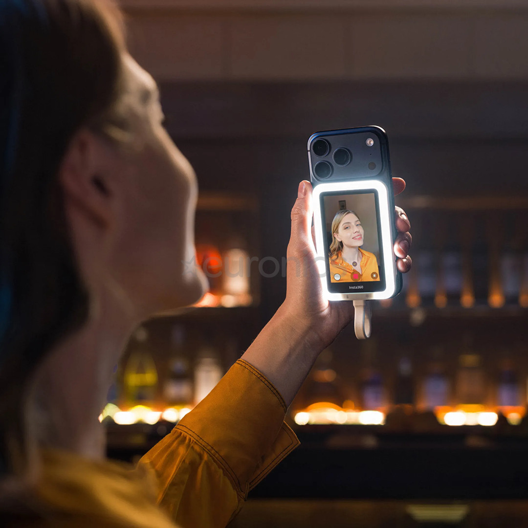 Insta360 Snap Selfie Screen with Light, white/gray - Smartphone accessory