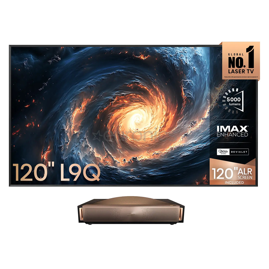 Hisense 120L9QD, 120", лазерный, черный/коричневый - Проектор