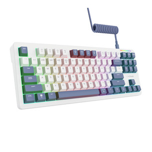 Trust GXT 872 Zyra, TKL, US, balta - Klaviatūra