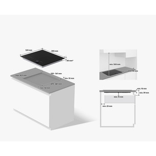 Samsung, platums 59 cm, melna - Iebūvējama indukcijas plīts virsma