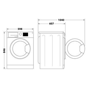 Whirlpool, 8 kg, depth 60.7 cm - Clothes dryer