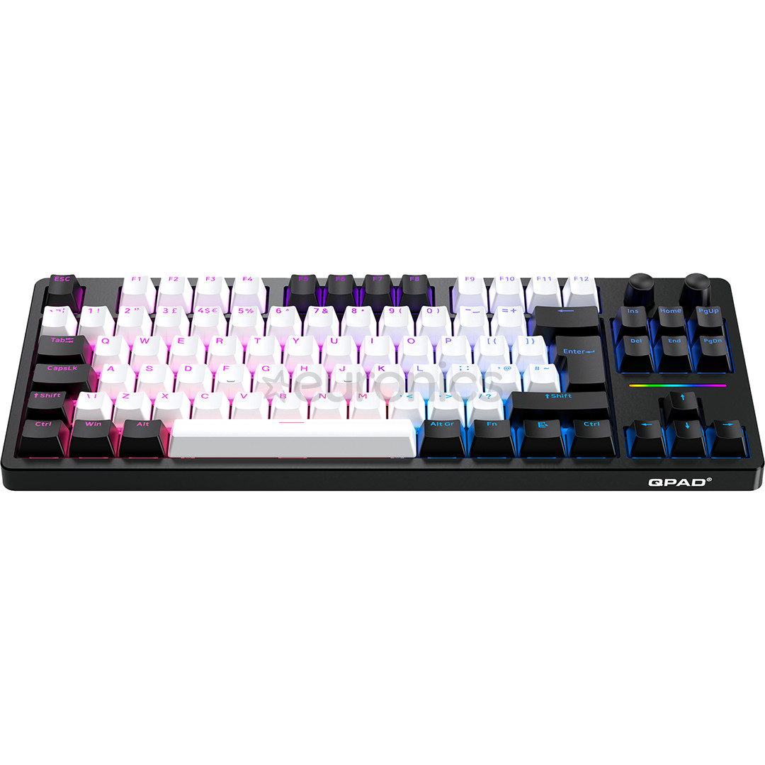 QPAD Loop TKL Model 3, SWE, balta/melna - Bezvadu klaviatūra