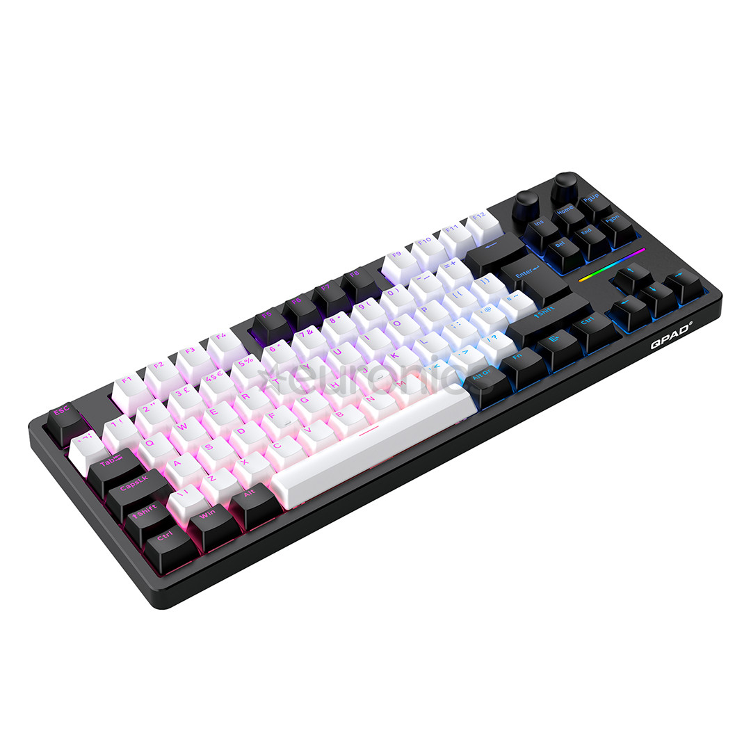 QPAD Loop TKL Model 3, SWE, balta/melna - Bezvadu klaviatūra