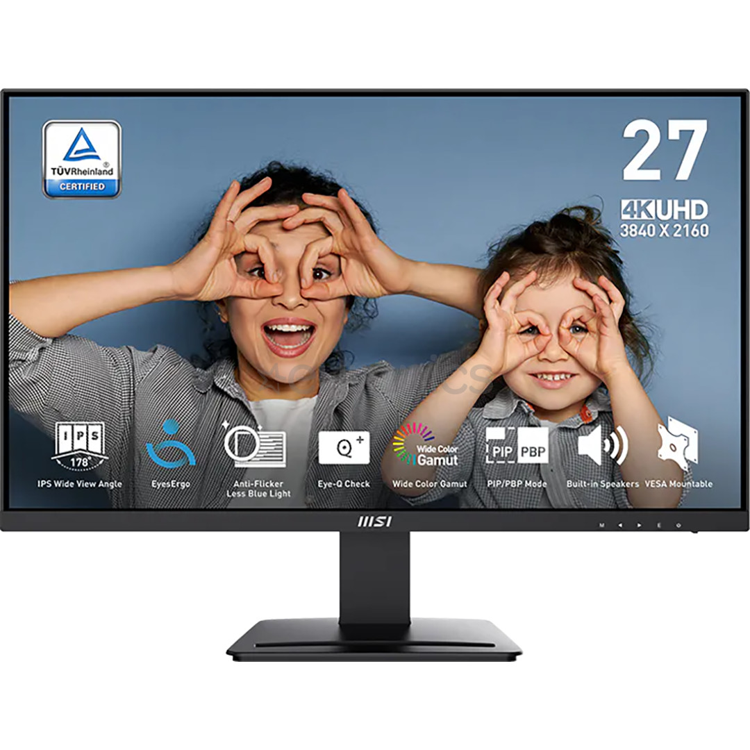 MSI PRO MP273U, 27'', UHD, IPS, black - Monitor 9S6-3PB4CH-246