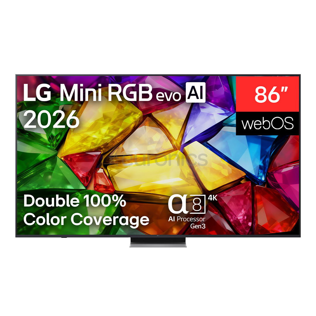 LG Mini RGB evo AI MRGB88, 86'', 4K UHD, Mini RGB, dark gray - TV