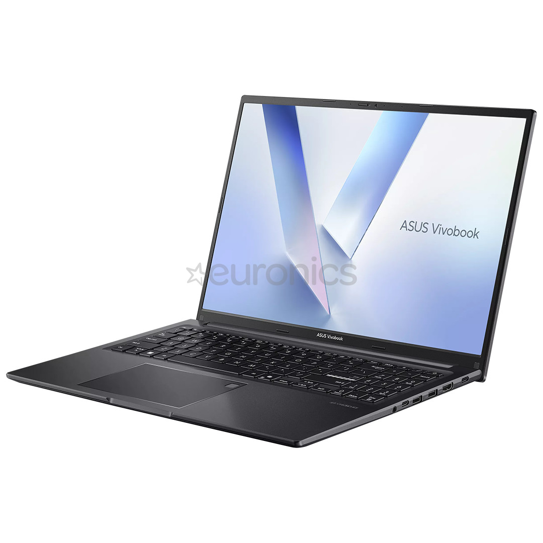 Asus Vivobook 16, 16'', WUXGA, Ryzen 7, 16 GB, 1 TB, ENG, melna - Portatīvais dators