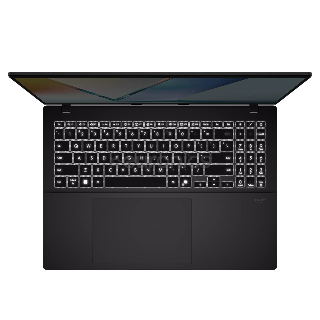Asus Vivobook S16, 16'', WUXGA, Ryzen 7, 16 GB, 1 TB, ENG, melna - Portatīvais dators