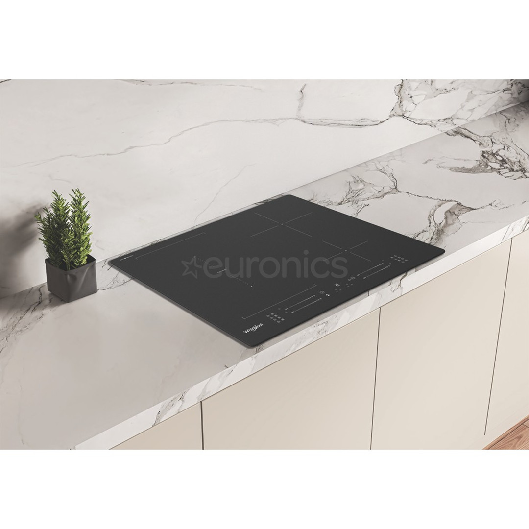 Whirlpool, platums 59 cm, melna - Iebūvējama indukcijas plīts virsma