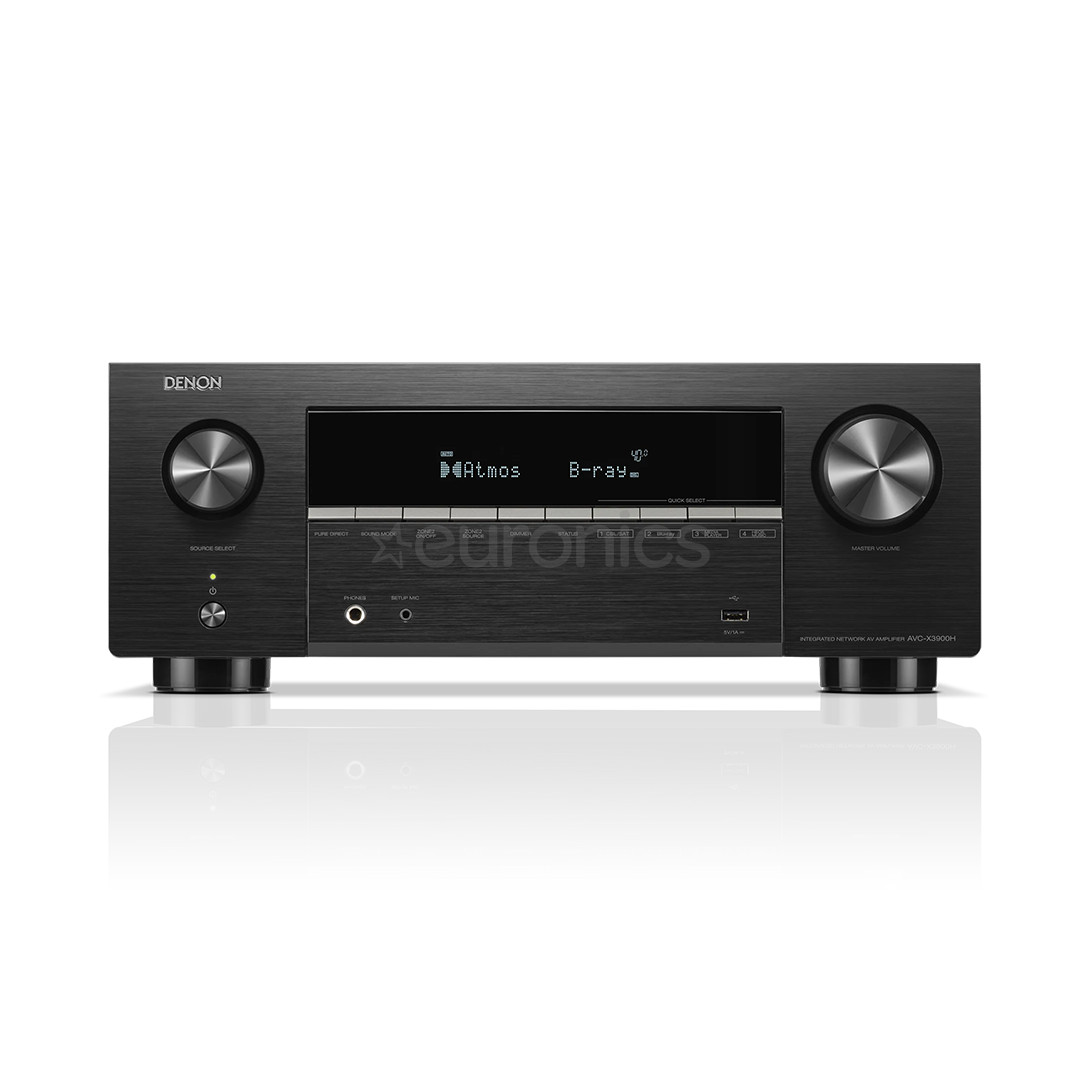 Denon AVC-X3900H, 9.4, 4K/8K, melna - Resīveris