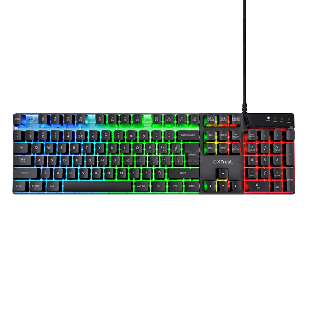 Trust GXT 835 Azor, US, black - Keyboard