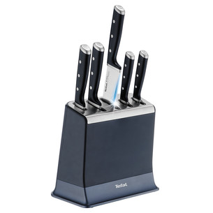 Tefal EverSharp, 5 piederumi, nerūsējošā tērauda - Nažu komplekts ar statīvu