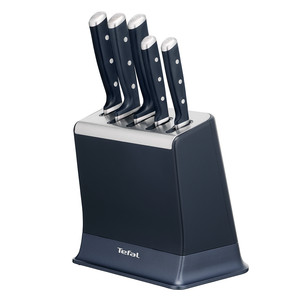 Tefal EverSharp, 5 piederumi, nerūsējošā tērauda - Nažu komplekts ar statīvu