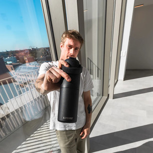Kambukka Dupla Insulated, Black Raven, 1000 ml, black - Water bottle