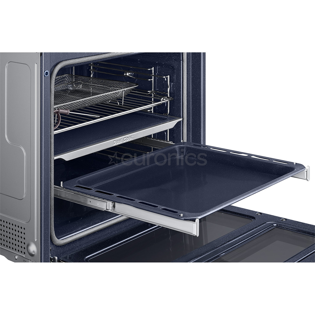 Samsung Dual Cook, pirolītiskā tīrīšana, 76 L, melna - Iebūvējama elektriskā cepeškrāsns