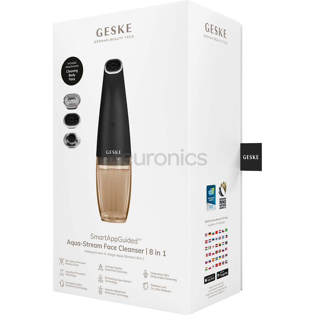 Geske SmartAppGuided, 8-in-1, grey - Aqua-Stream face cleanser