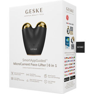 Geske SmartAppGuided, MicroCurrent Face-Lifter | 6 in 1, pelēka - Ierīce sejas ādas liftingam
