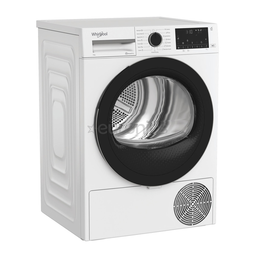 Whirlpool, 9 kg, dziļums 60.7 cm - Veļas žāvētājs