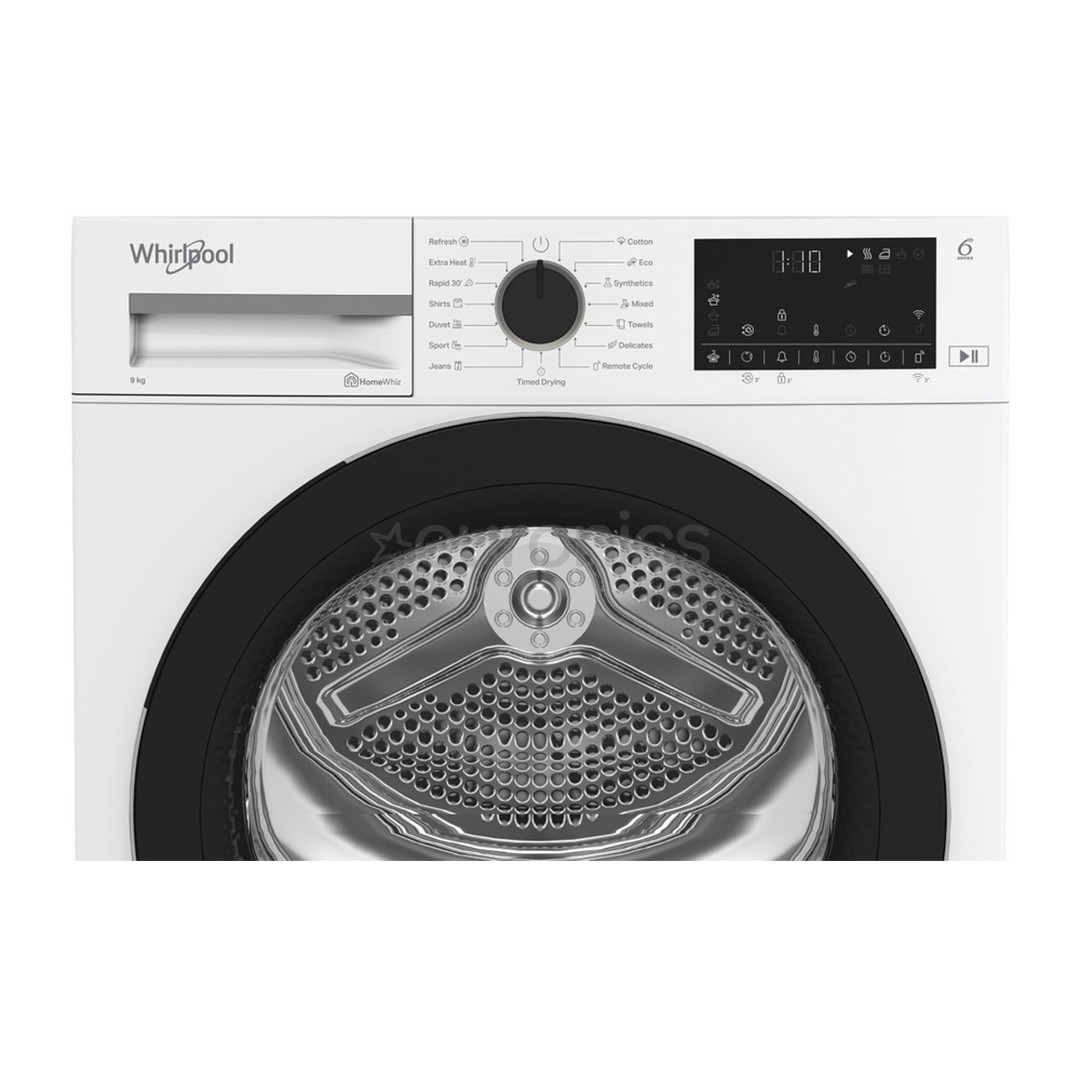 Whirlpool, 9 kg, dziļums 60.7 cm - Veļas žāvētājs