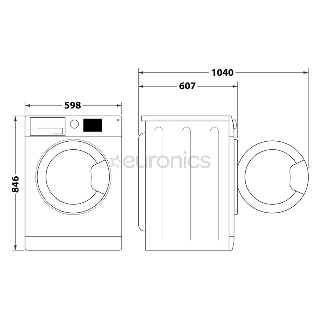 Whirlpool, 9 kg, dziļums 60.7 cm - Veļas žāvētājs
