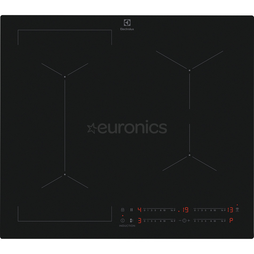 Electrolux 600 Series SaphirMatt SE® Hob2Hood, width 59 cm, black - Built-in induction hob CIV63449CT