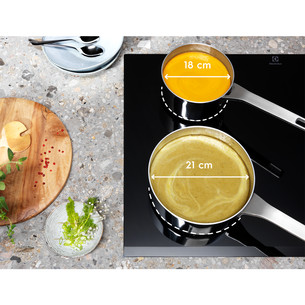 Electrolux 600 Series SaphirMatt SE® Hob2Hood, width 59 cm, black - Built-in induction hob